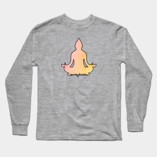 Sunset Buddha (Dark Text) Long Sleeve T-Shirt